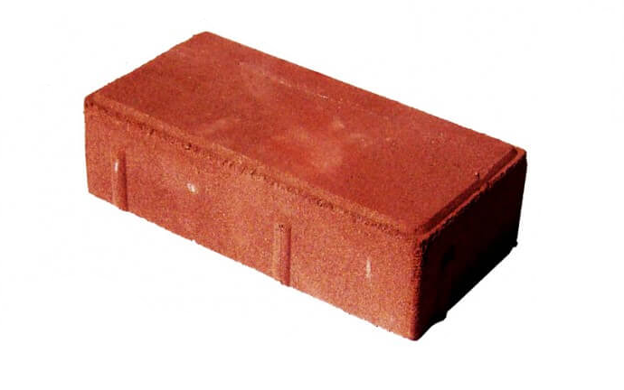 картинка Тротуарная плитка "Брусчатка" красная 20*10*5 (12,96 м2 648 шт в поддоне) от магазина СтройМаркет