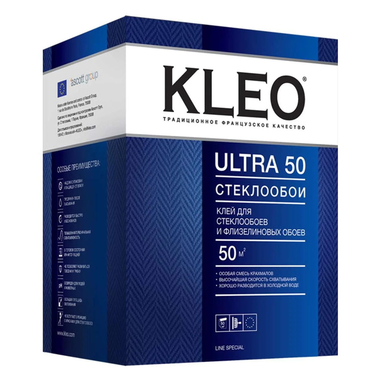 картинка Клей для стеклообоев и флизелина KLEO Ultra 500 г от магазина СтройМаркет