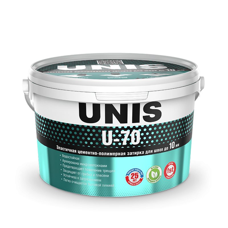картинка Затирка Цементно-полимерная армированная Юнис (UNIS) U-70 шоколад 2кг от магазина СтройМаркет